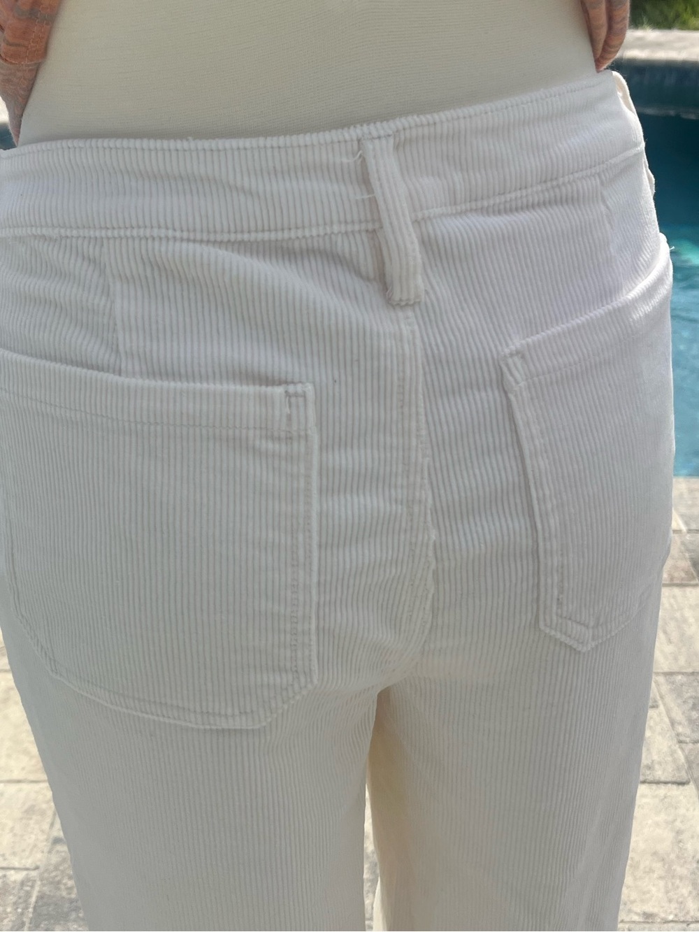 LASCANA Cream Corduroy Style Jeans Size 6 - Picture 6 of 10